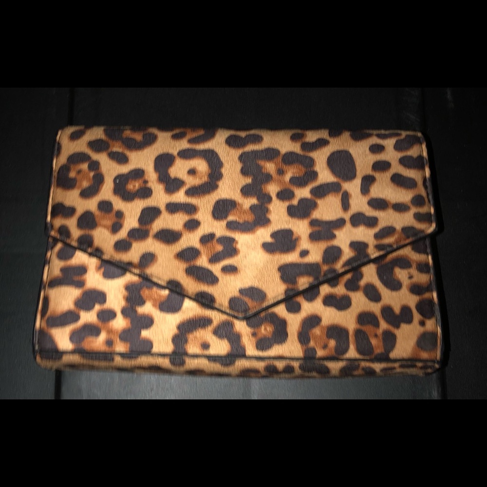 Leopard Print Evelope Evening Clutch